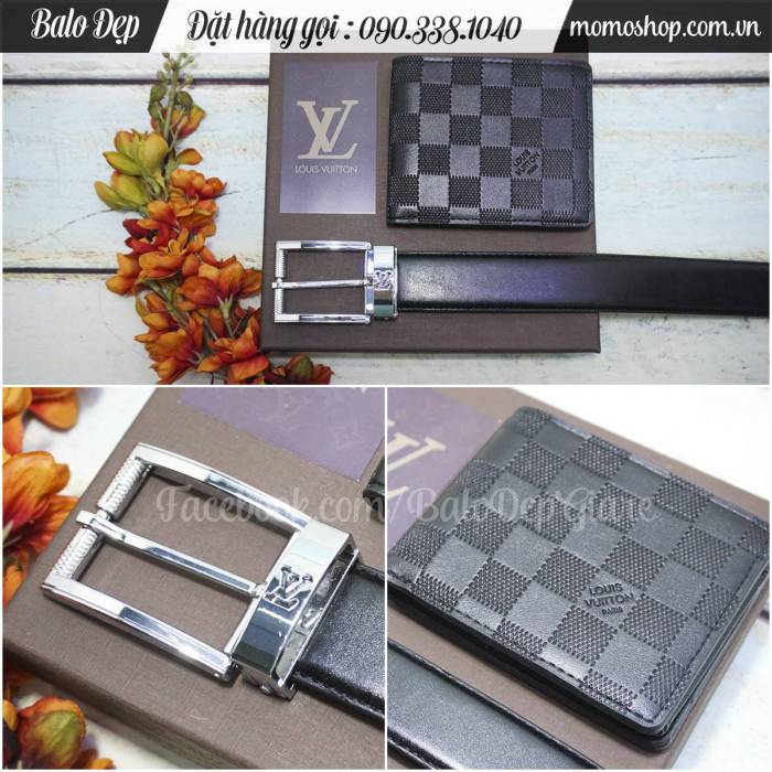 Combo ví da và thắt lưng nam LV cao cấp hợp thời trang, chất lượng tốt ví da nam lv, thắt lưng lv, ví da thời trang, thắt lưng nam đẹp, dây nịt nam giá rẻ, dây nịt đẹp, ví nam đẹp