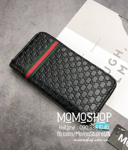 Ví cầm tay giá tốt Gucci bn458 den