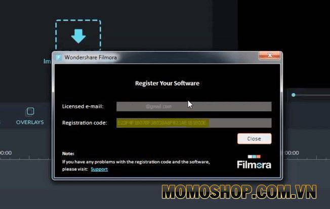 wondershare filmora registration key and email