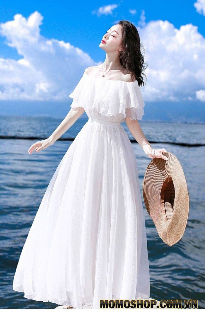 Váy voan dài nữ mùa hè 2019 mới dành cho nữ mùa hè in họa tiết cổ tích ngọt  ngào đi biển - Váy dài váy bò dài | Tàu Tốc Hành |