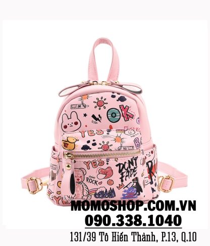 balo-mini-de-thuong-hoat-hình-mini214-hong