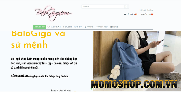 Shop BaloGigo.com - Các mẫu balo laptop thiết kế thông minh
